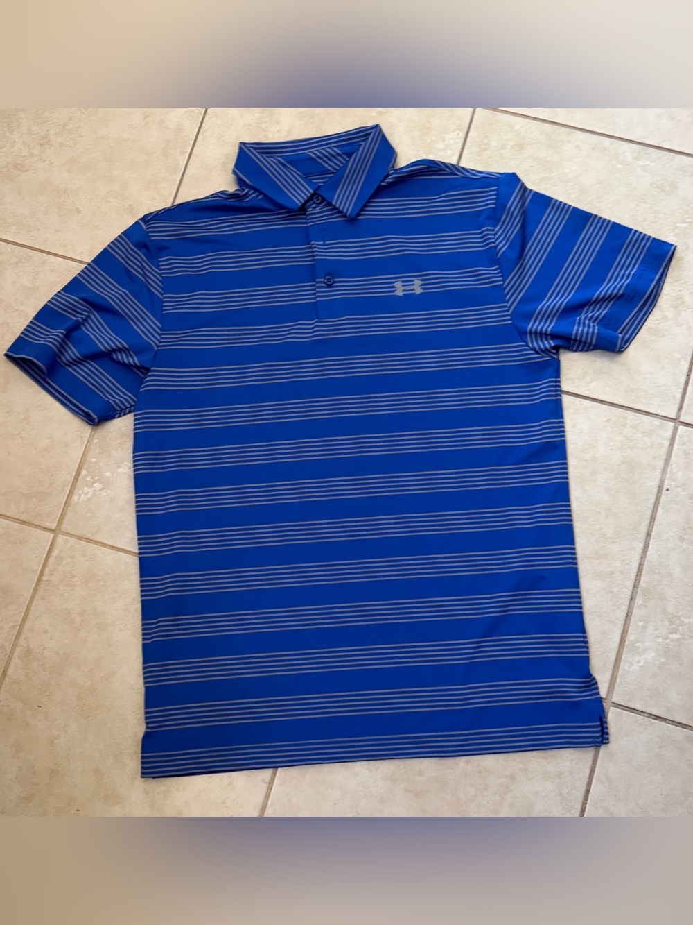 Under Armour Royal Blue Striped Performance Polo